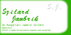 szilard jambrik business card